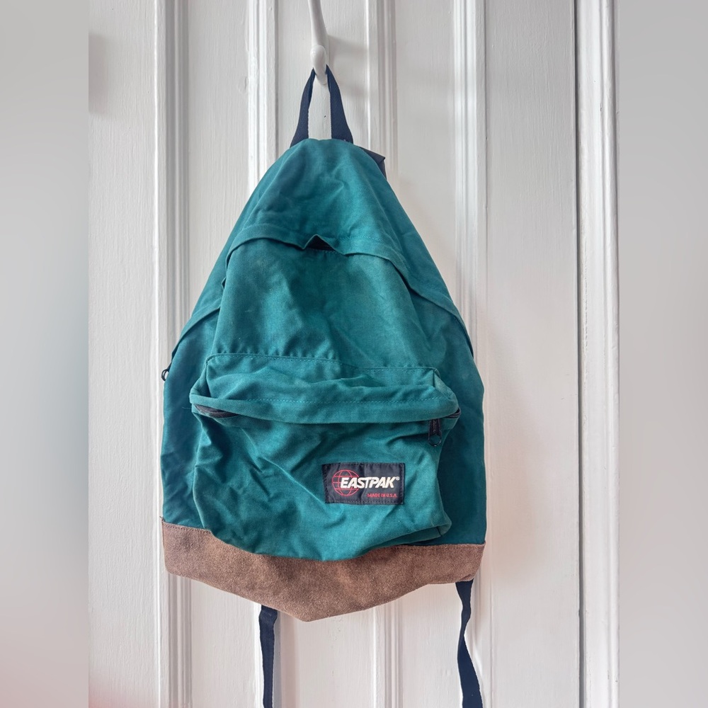 Eastpak Teal and Brown Backpack